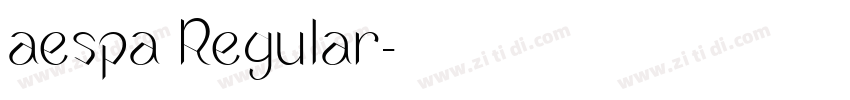 aespa Regular字体转换